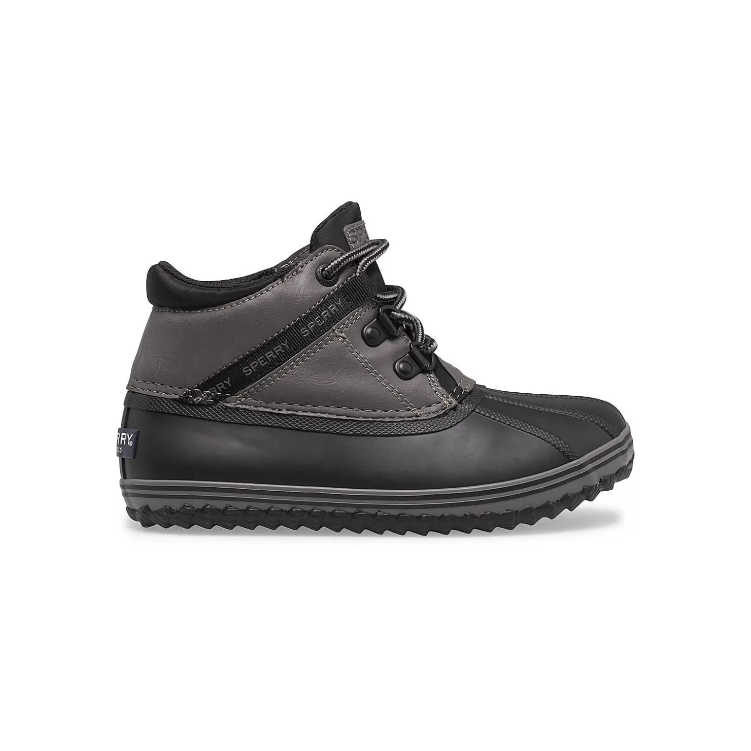 Boots | Big Kid (sizes 10.5 & up) | Sperry Big Kid's Bowline Storm Boot Black/Charcoal