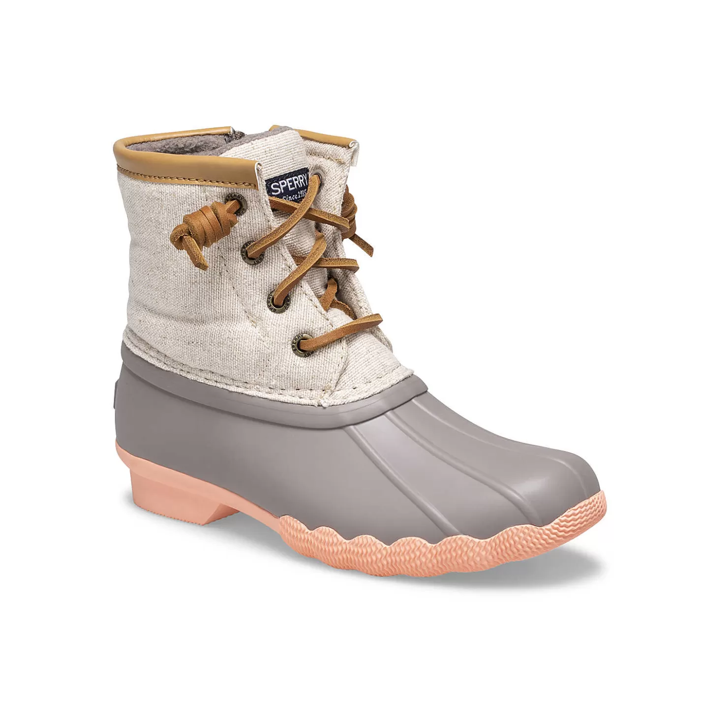 Boots | Big Kid (sizes 10.5 & up) | Sperry Big Kid's Saltwater Duck Boot Linen Rose