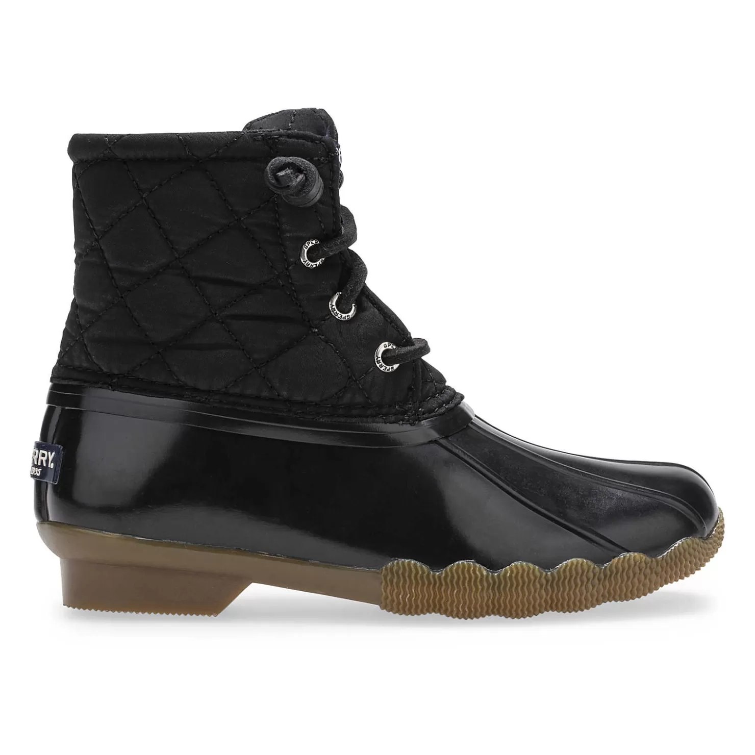 Big Kid (sizes 10.5 & up) | Boots | Sperry Big Kid's Saltwater Nylon Quilt Duck Boot Black