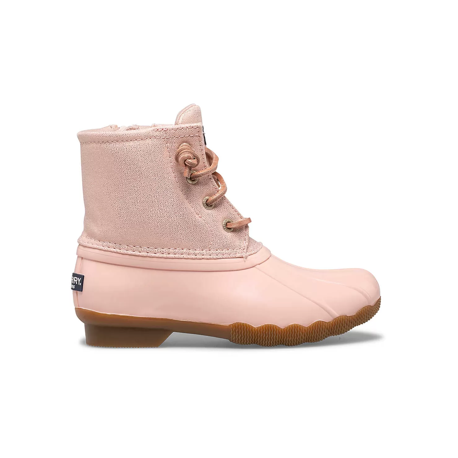 Boots | Big Kid (sizes 10.5 & up) | Sperry Big Kid's Saltwater Sparkle Duck Boot Blush Shimmer