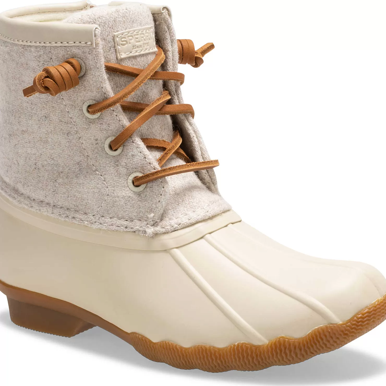 Boots | Big Kid (sizes 10.5 & up) | Sperry Big Kid's Saltwater Wool Duck Boot Oat