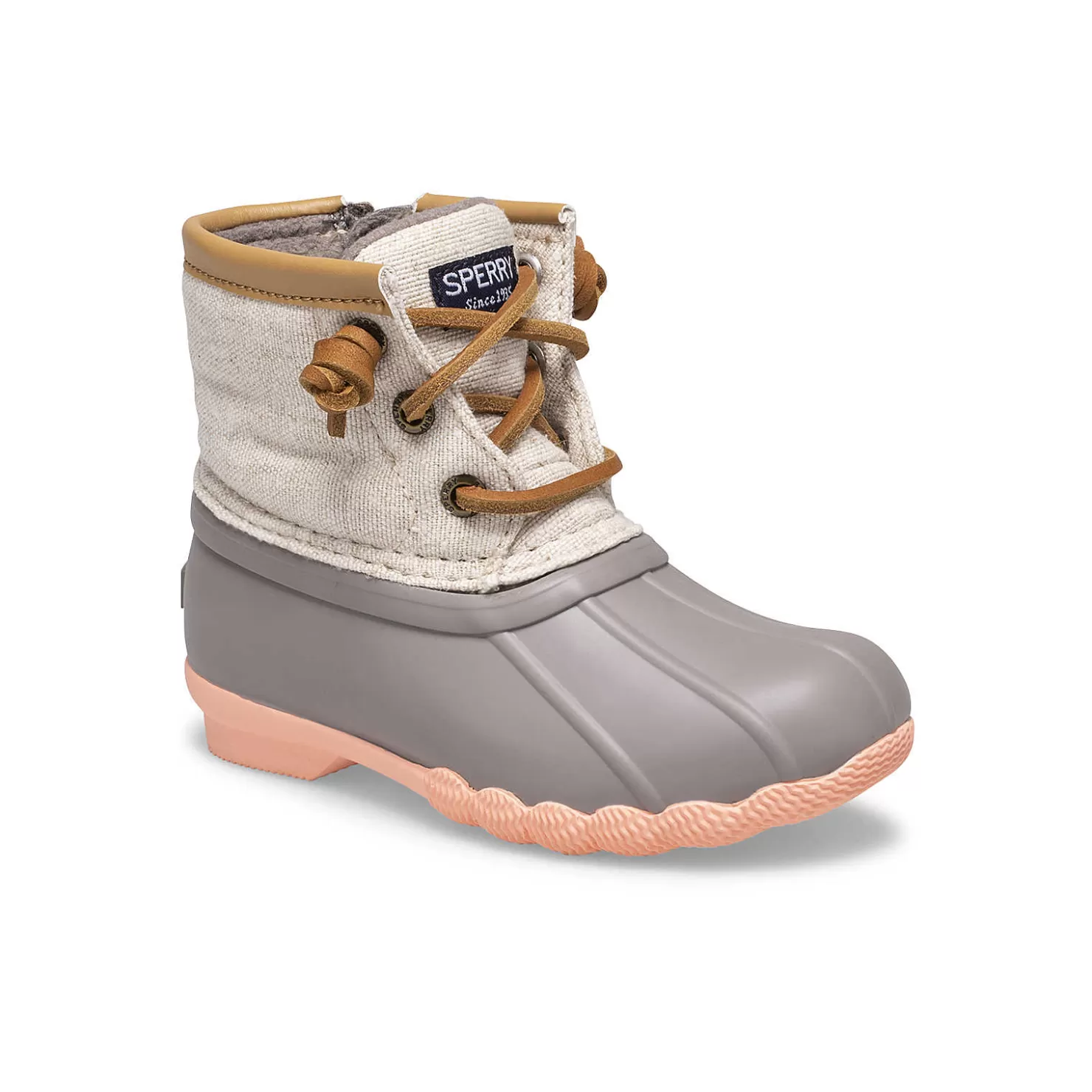 Boots | Little Kid (sizes 1-10) | Sperry Little Kid's Saltwater Duck Boot Linen Rose