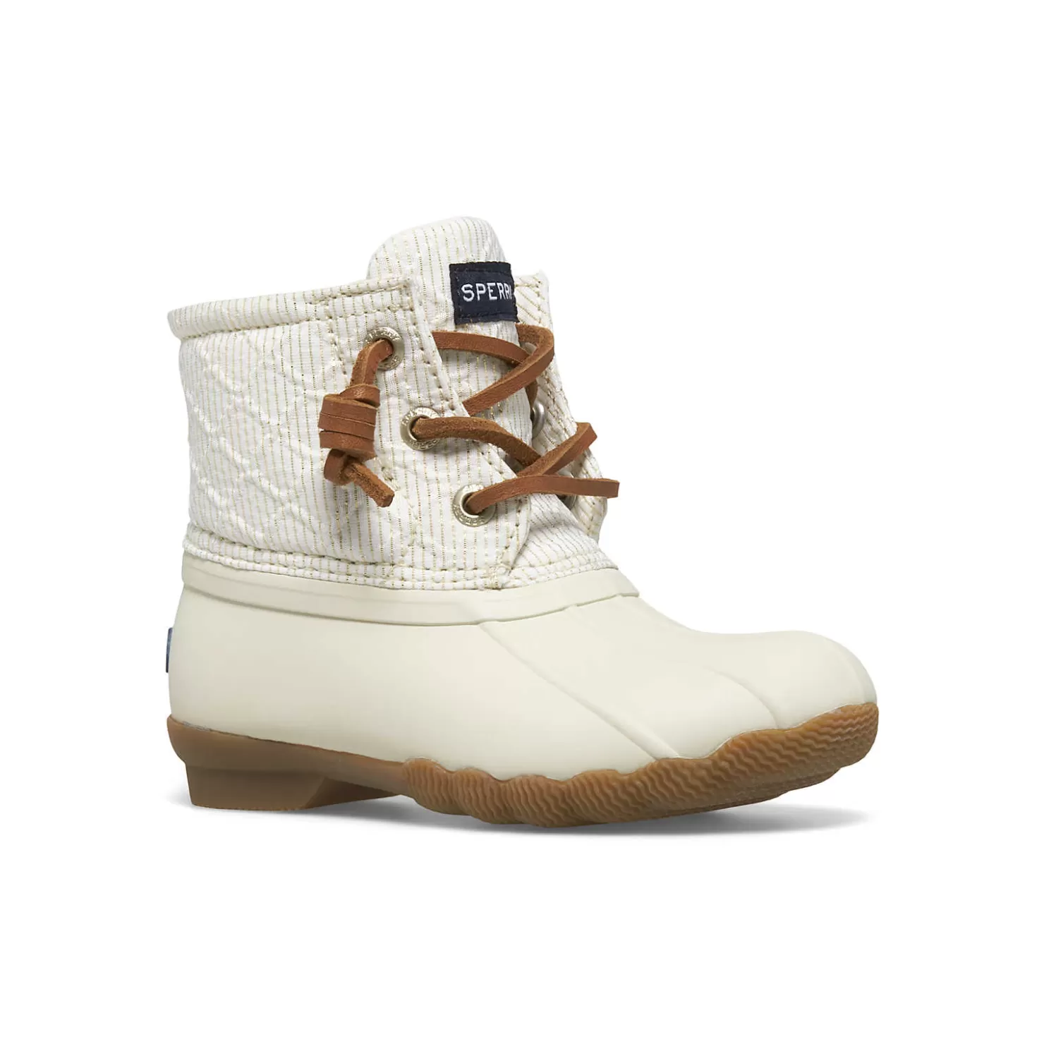 Boots | Little Kid (sizes 1-10) | Sperry Little Kid's Saltwater Junior Duck Boot Ivory/Gold