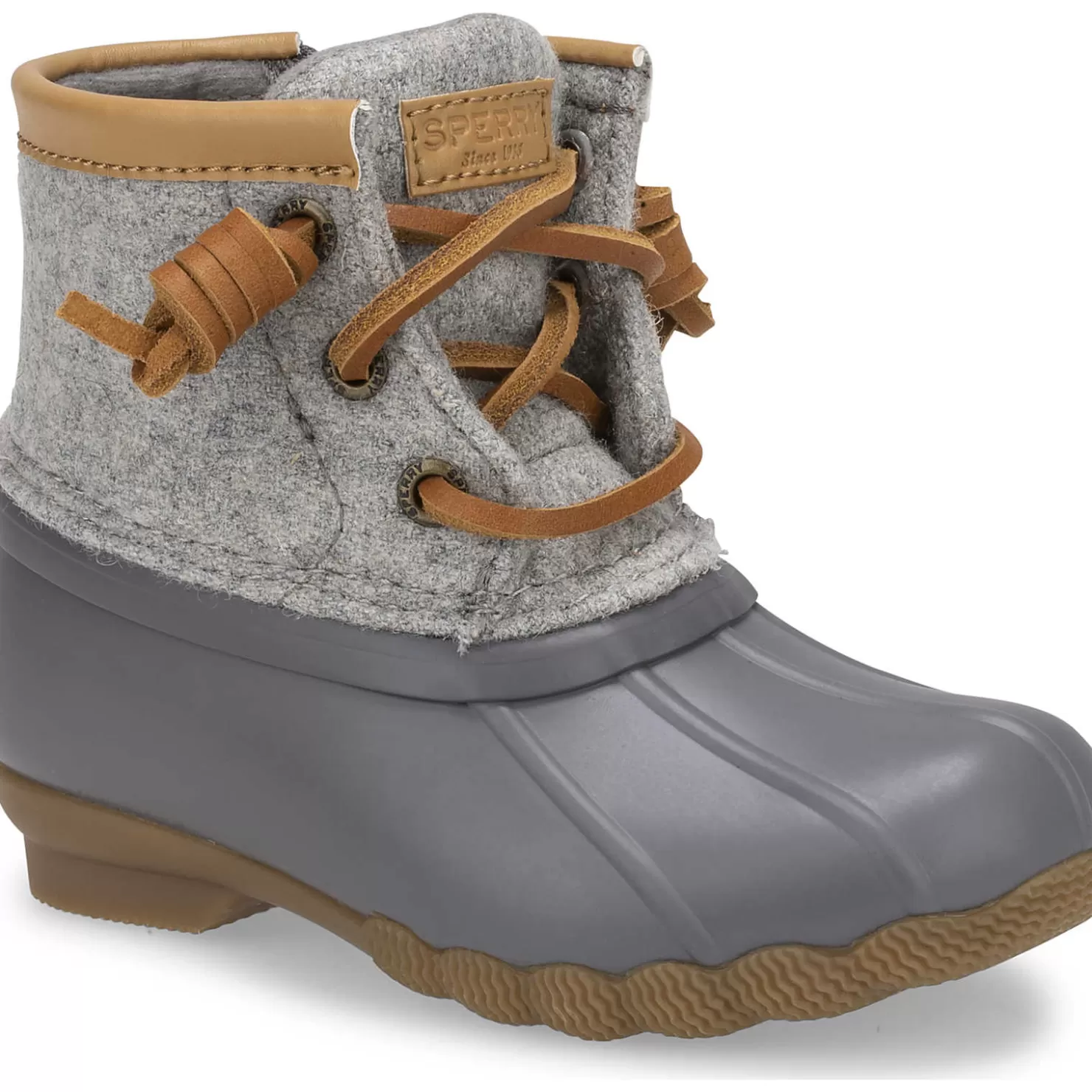 Boots | Sperry Little Kid's Saltwater Wool Duck Boot Grey