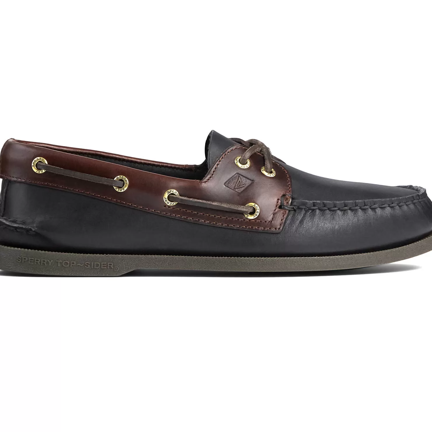 Authentic Original Boat Shoe | Loafers & Oxfords | Sperry Men's Authentic Original™ Leather Boat Shoe Black Amaretto