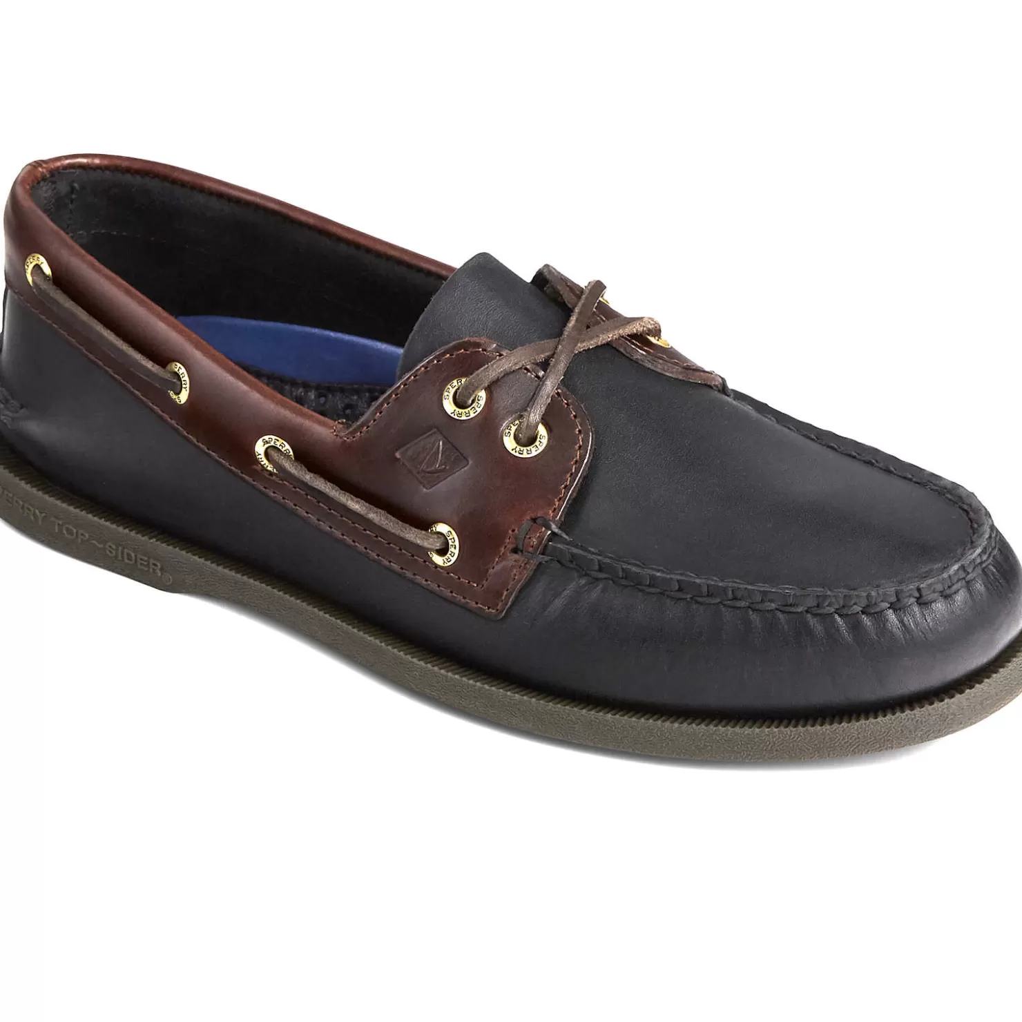 Authentic Original Boat Shoe | Loafers & Oxfords | Sperry Men's Authentic Original™ Leather Boat Shoe Black Amaretto