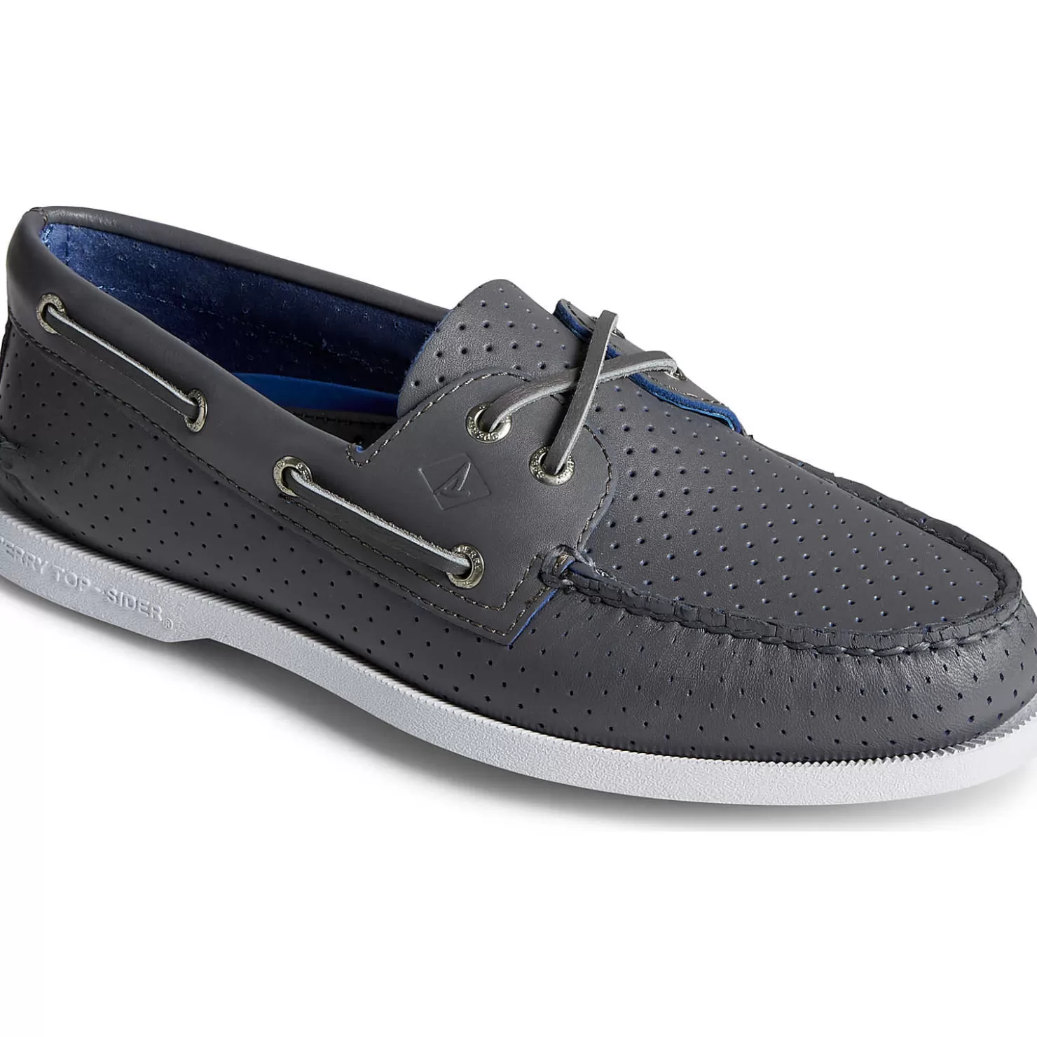 Authentic Original Boat Shoe | Sale | Sperry Men's Authentic Original™ Perforated Boat Shoe Grey