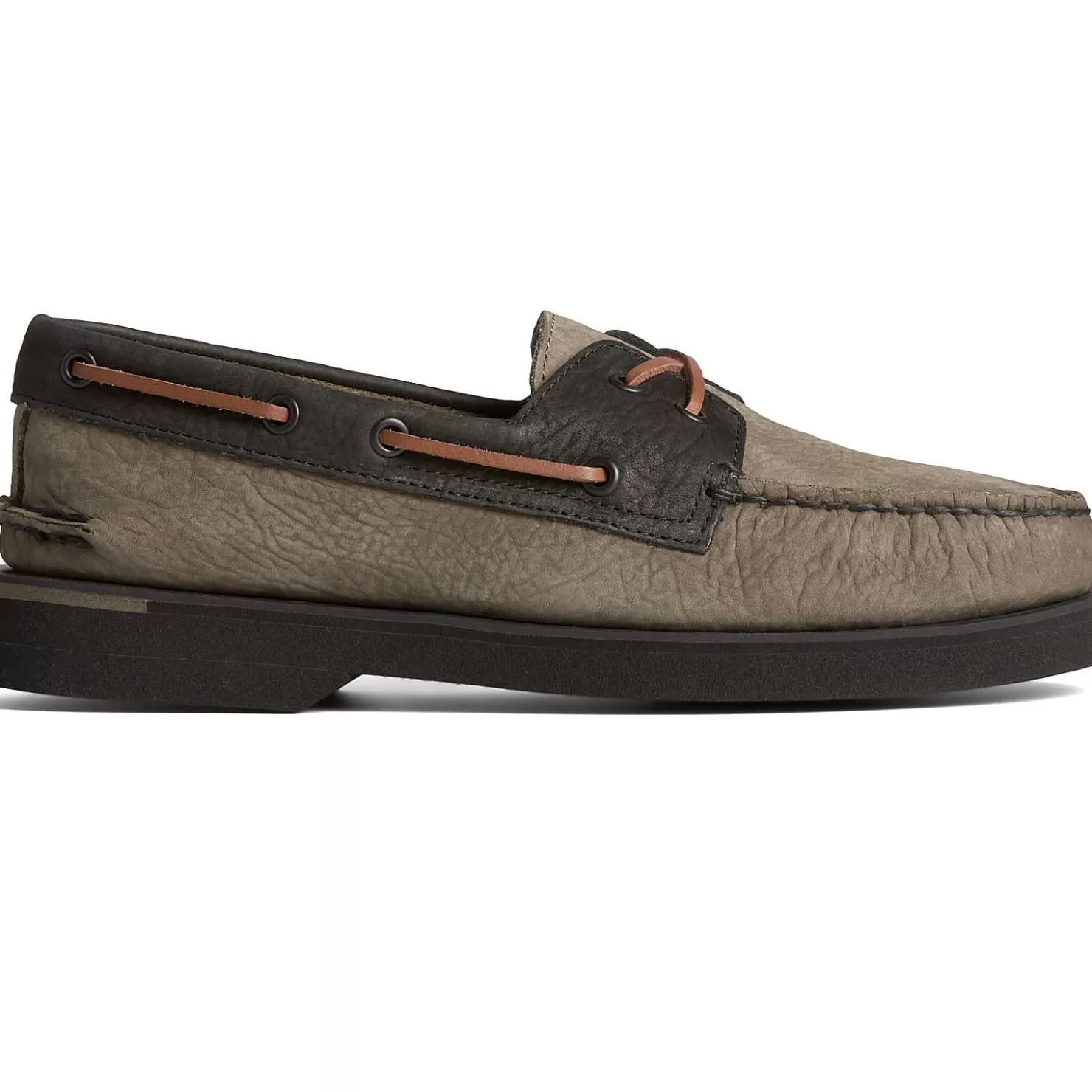 Authentic Original Boat Shoe | Boat Shoes | Sperry Men's Authentic Original™ PLUSHWAVE™ Double Sole Tumbled Boat Shoe Olive