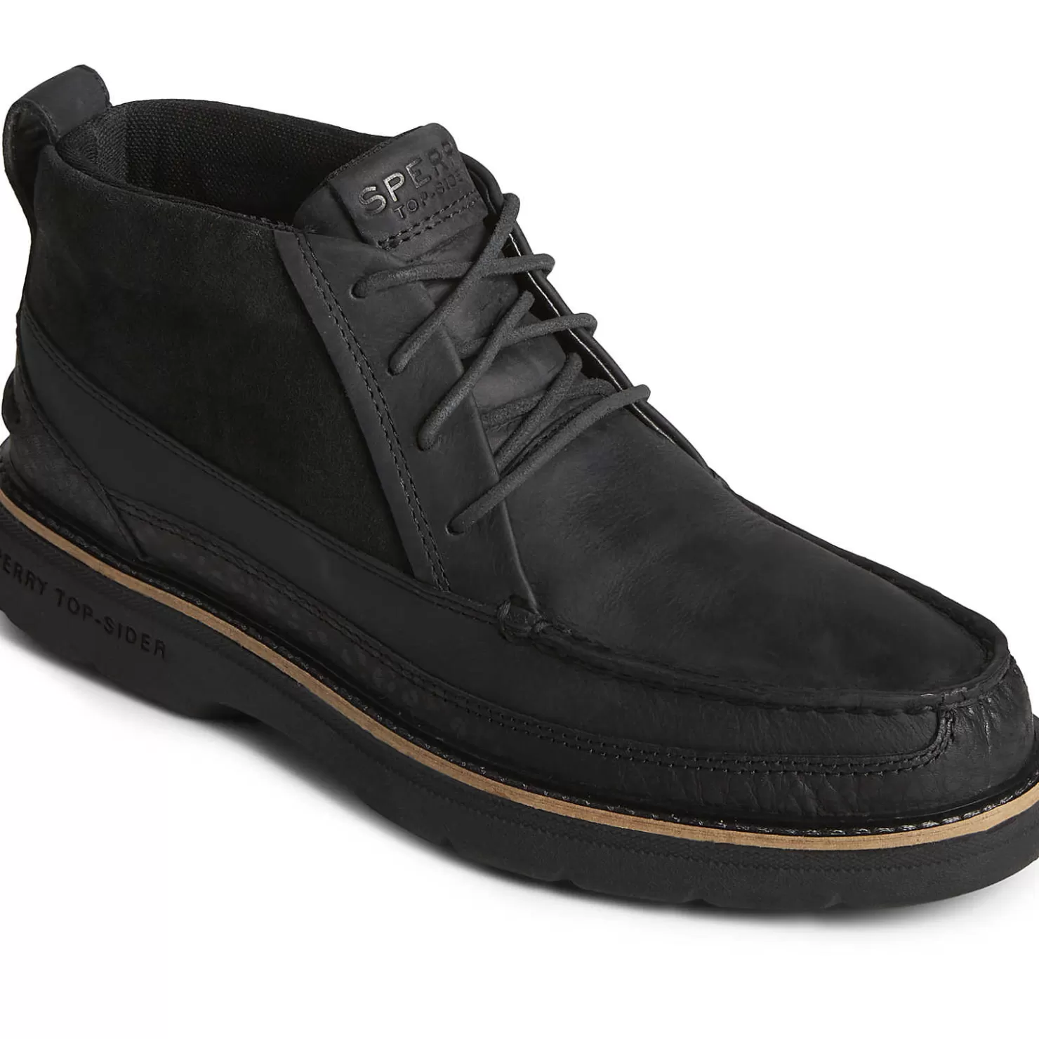 Authentic Original Boat Shoe | Sale | Sperry Men's Authentic Original™ PLUSHWAVE™ Lug Chukka Boot Black