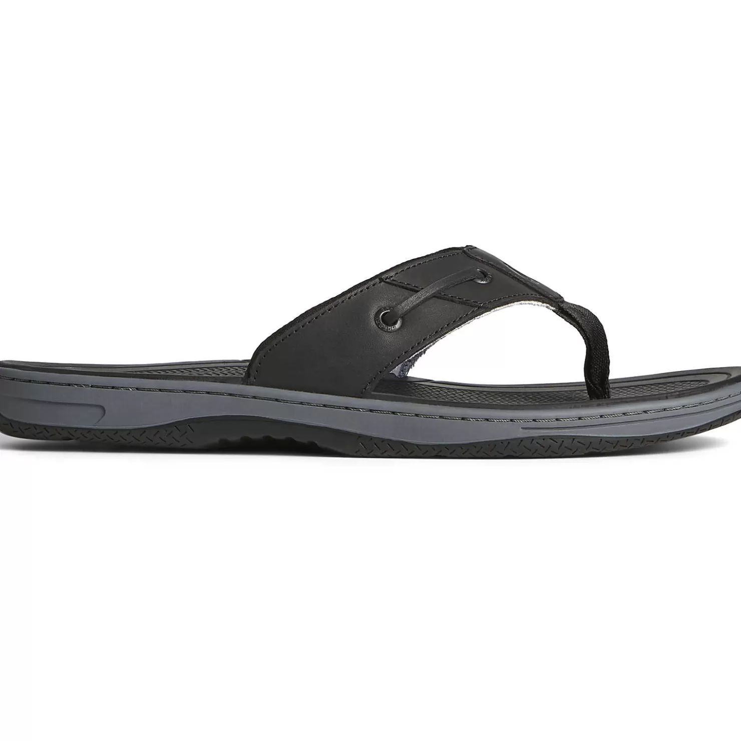 Sandals | Shoes | Sperry Men's Baitfish Leather Flip Flop Black