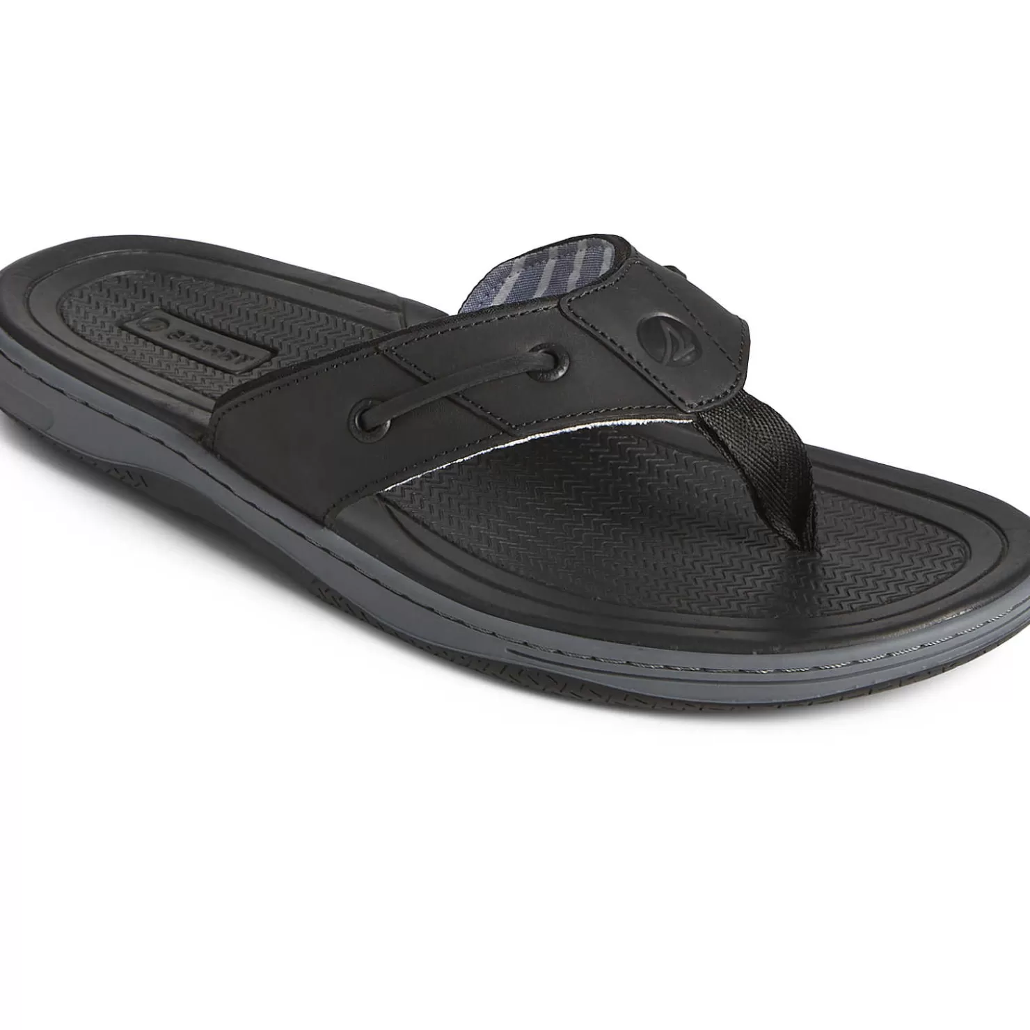 Sandals | Shoes | Sperry Men's Baitfish Leather Flip Flop Black