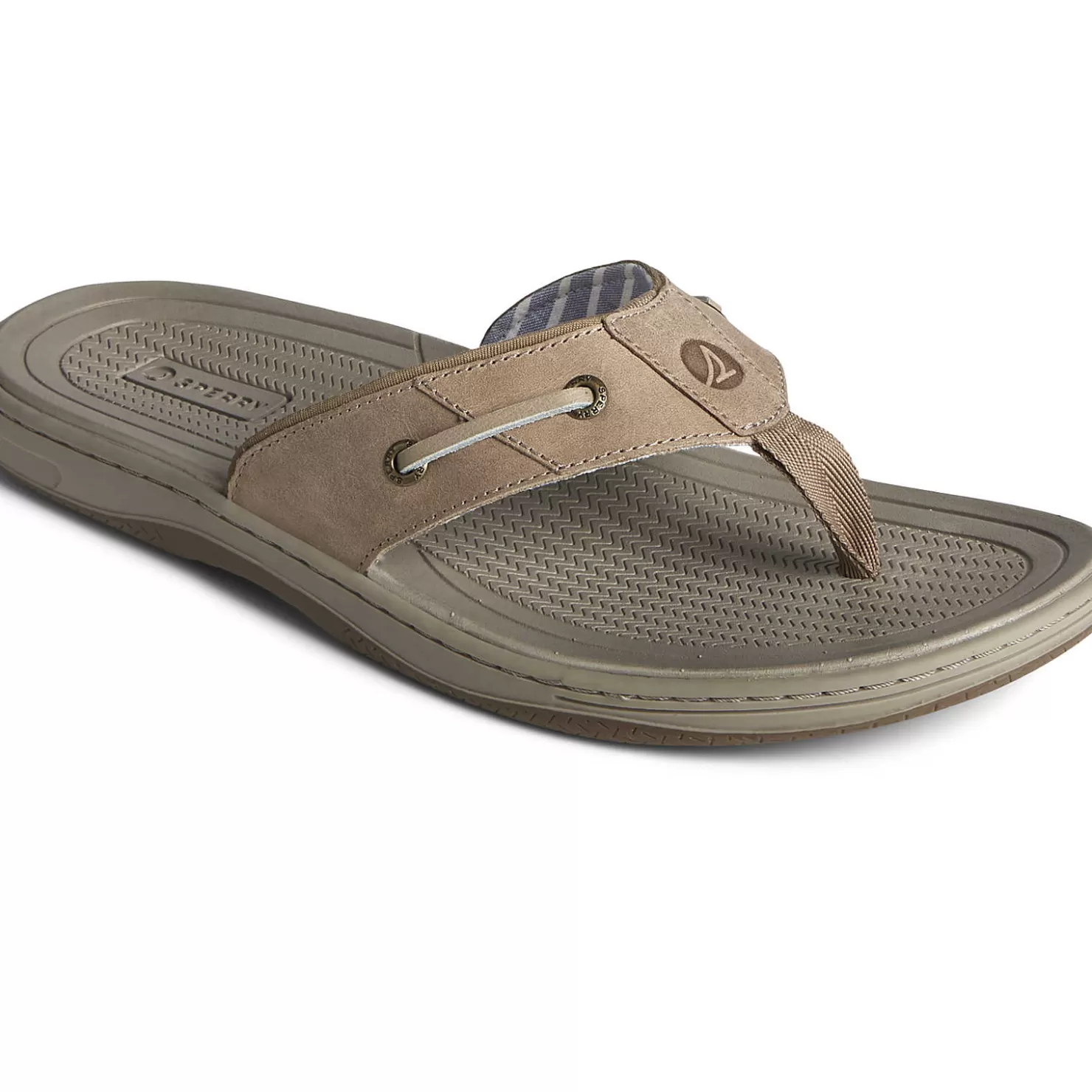 Sandals | Shoes | Sperry Men's Baitfish Leather Flip Flop Taupe