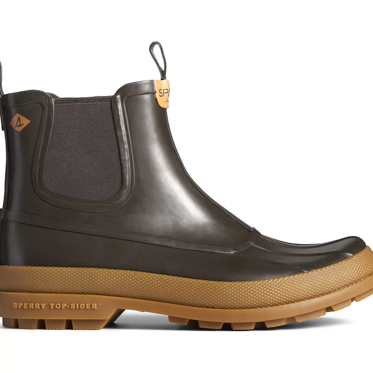 Cold Bay Boot | Sale | Sperry Men's Cold Bay Rubber Chelsea Boot Brown