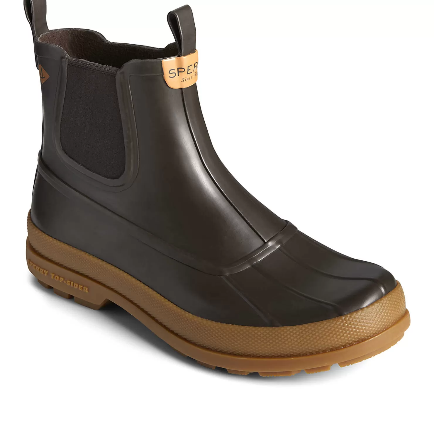 Cold Bay Boot | Sale | Sperry Men's Cold Bay Rubber Chelsea Boot Brown