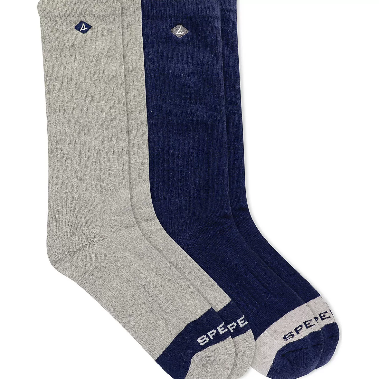 Socks & Liners | Sale | Sperry Men's Cotton Crew 2-Pack Sock Grey Marled Assorted