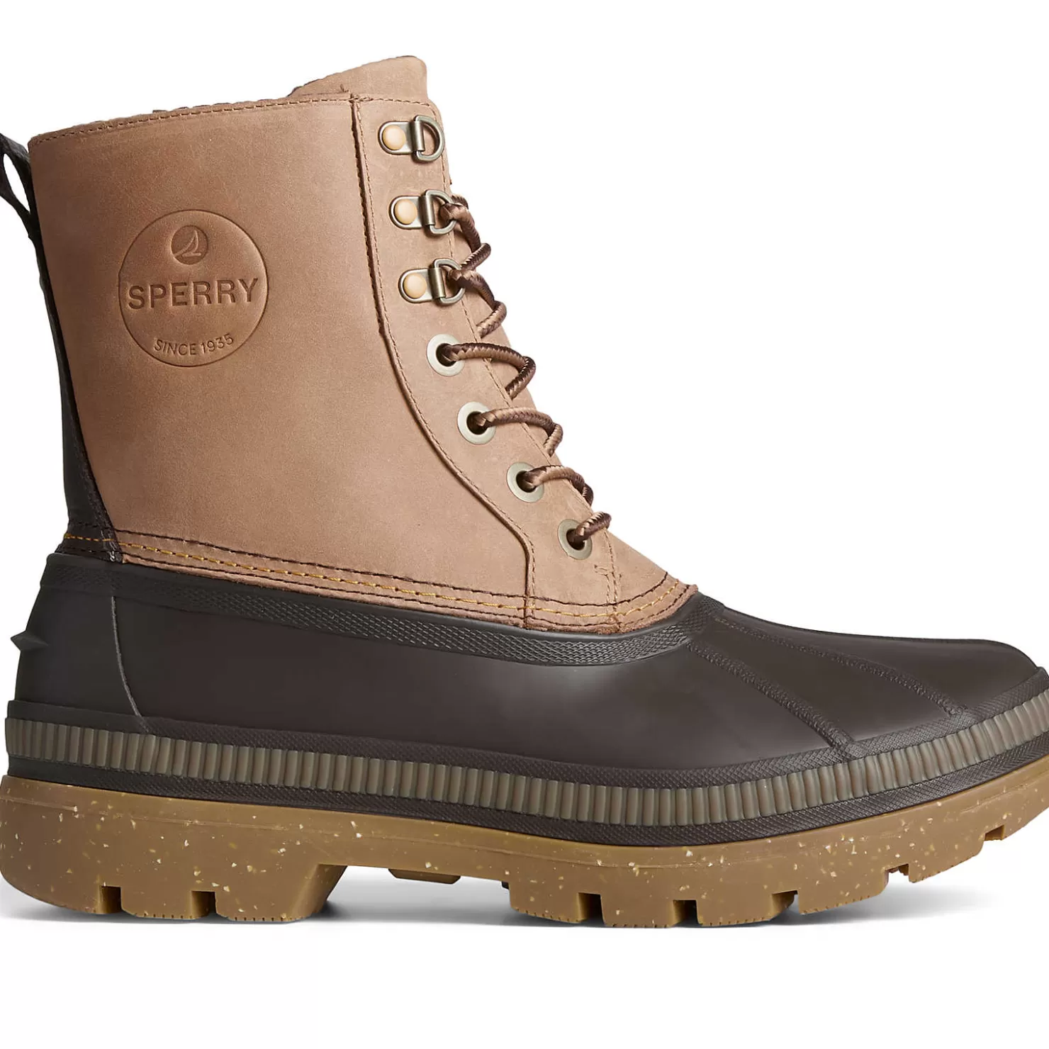 Sale | Rain & Duck Boots | Sperry Men's Ice Bay Thinsulate™ Tall Duck Boot Tan