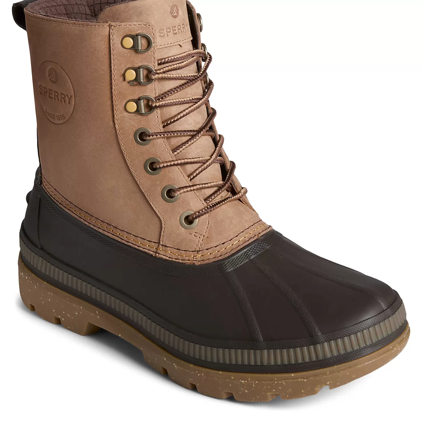 Sale | Rain & Duck Boots | Sperry Men's Ice Bay Thinsulate™ Tall Duck Boot Tan