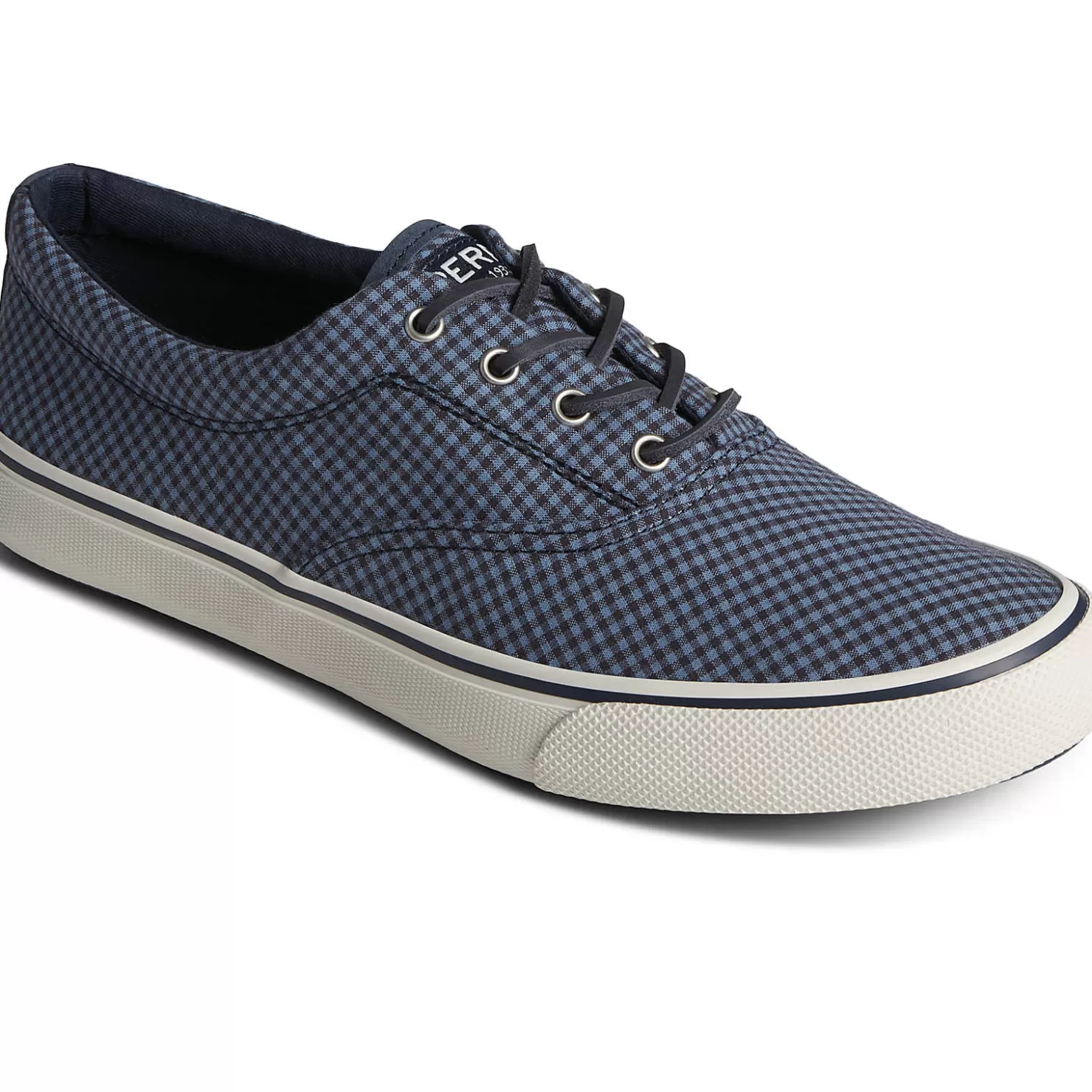 Striper II Sneakers | SeaCycled | Sperry Men's SeaCycled™ Striper II CVO Gingham Sneaker Blue