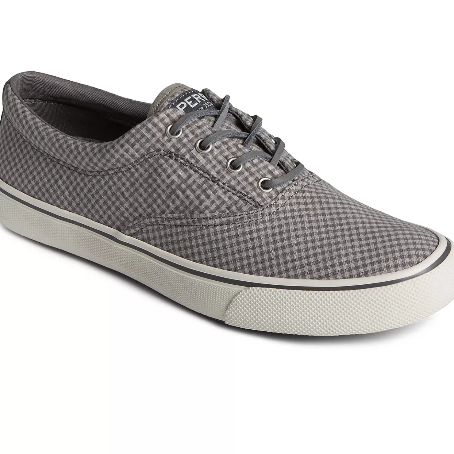 Striper II Sneakers | SeaCycled | Sperry Men's SeaCycled™ Striper II CVO Gingham Sneaker Grey