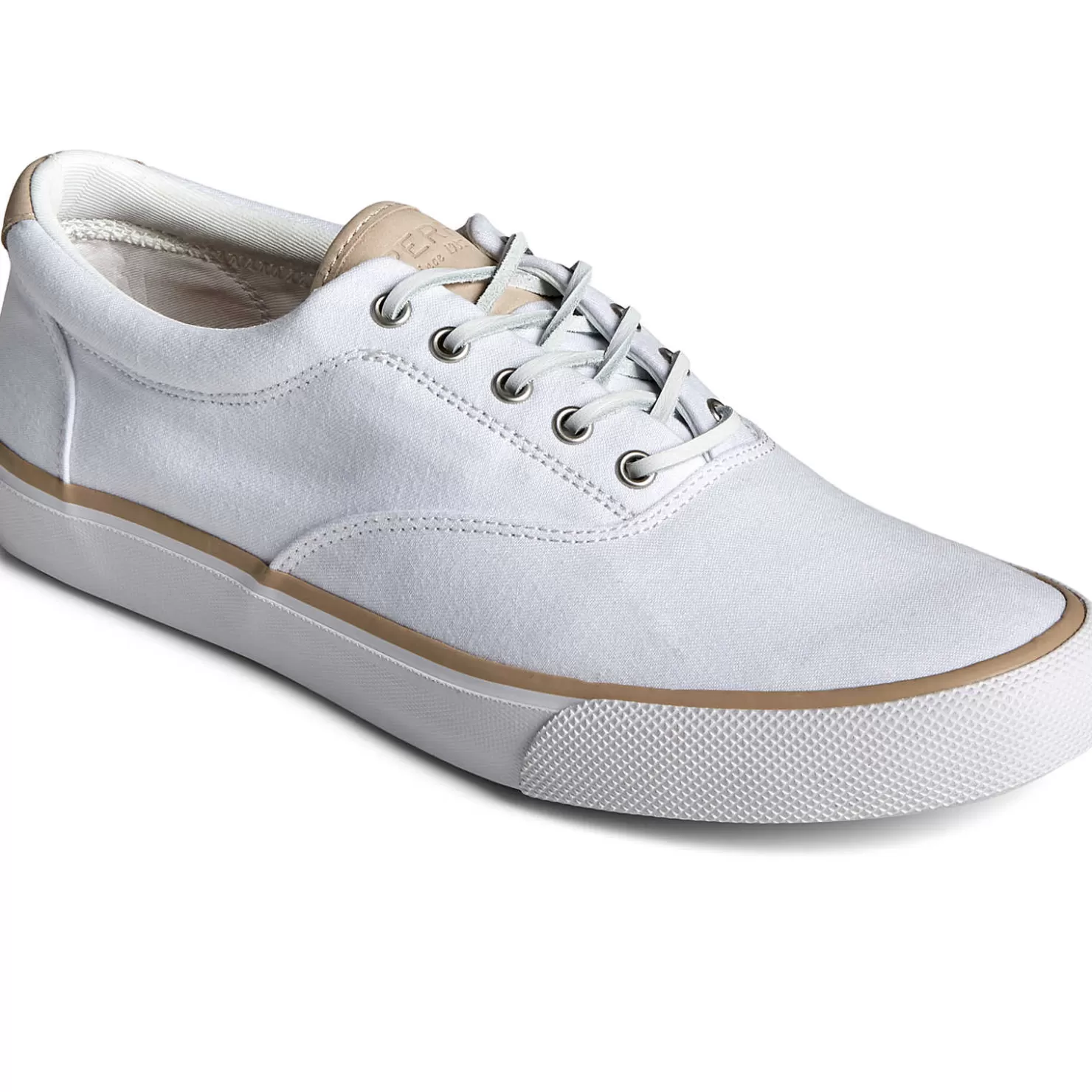 Striper II Sneakers | SeaCycled | Sperry Men's SeaCycled™ Striper II CVO Twill Sneaker White