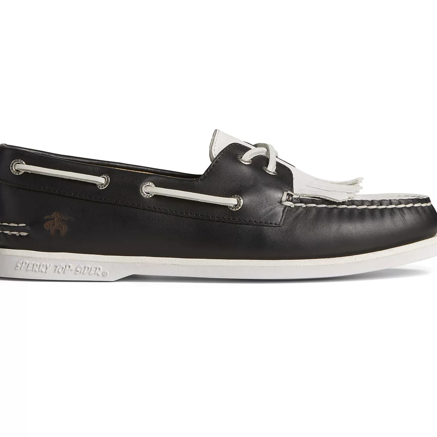 Authentic Original Boat Shoe | Sale | Sperry Men's x Brooks Brothers Authentic Original™ Kiltie Boat Shoe Black/White