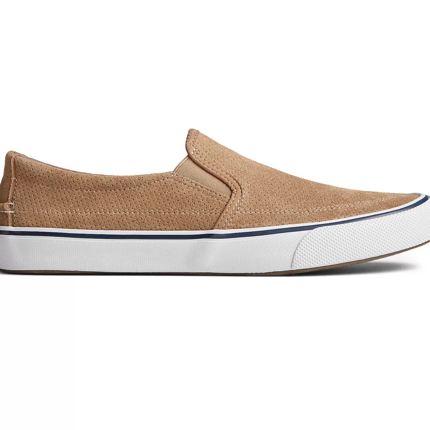 Striper II Sneakers | Sneakers | Sperry Men's Striper II Twin Gore Perforated Slip On Sneaker Tan