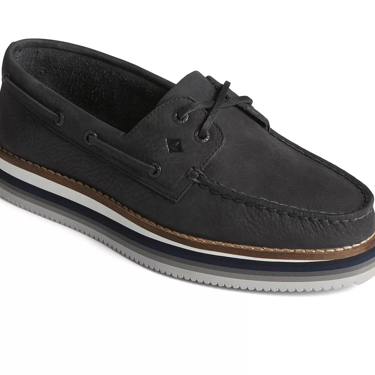 Sale | Boat Shoes | Sperry Women's Authentic Original™ Stacked Boat Shoe Black