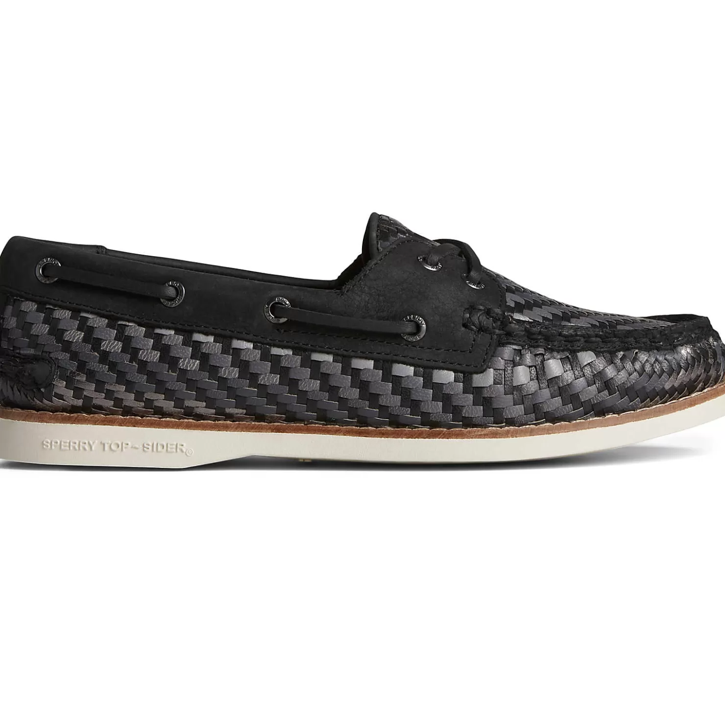 Sale | Boat Shoes | Sperry Women's Authentic Original™ Woven Boat Shoe Black