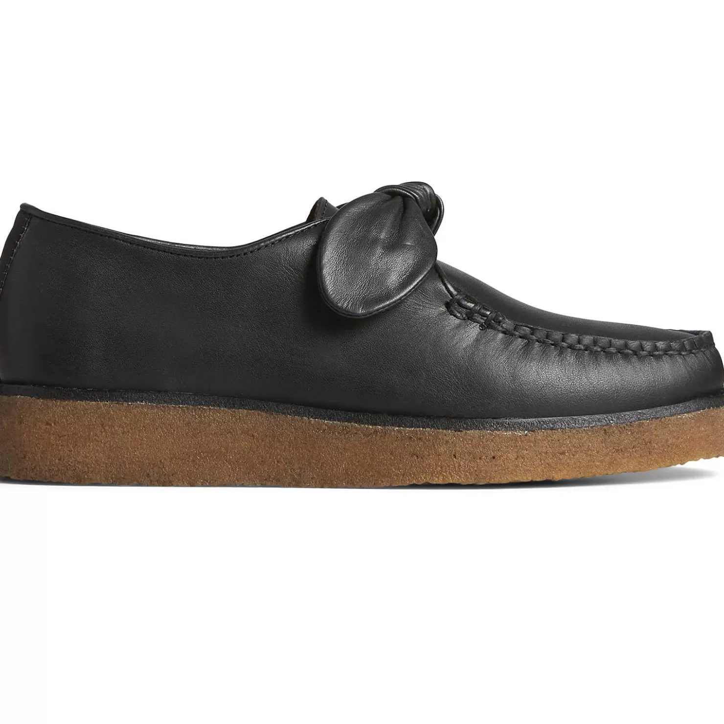 Sale | Flats & Loafers | Sperry Women's Captain's Crepe Bow Oxford Black