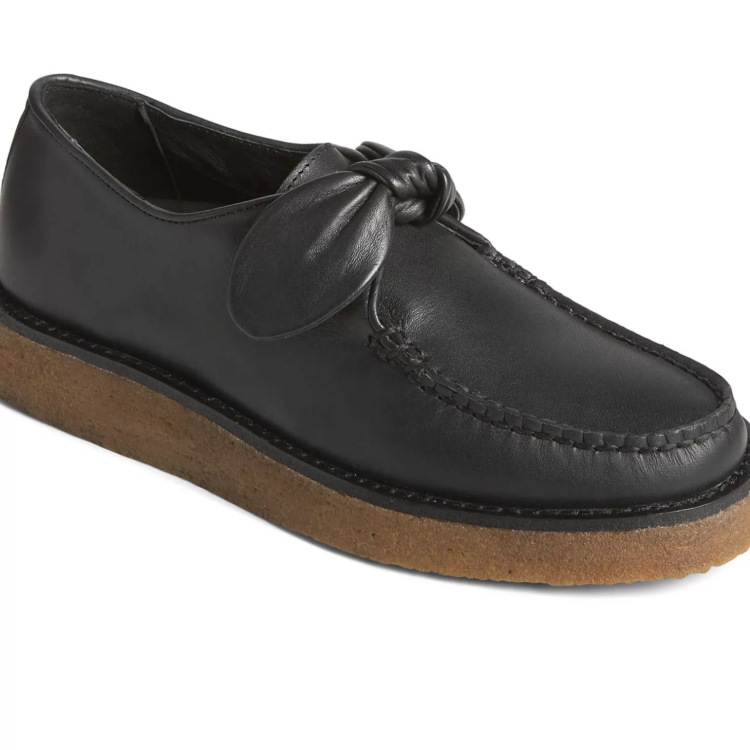 Sale | Flats & Loafers | Sperry Women's Captain's Crepe Bow Oxford Black