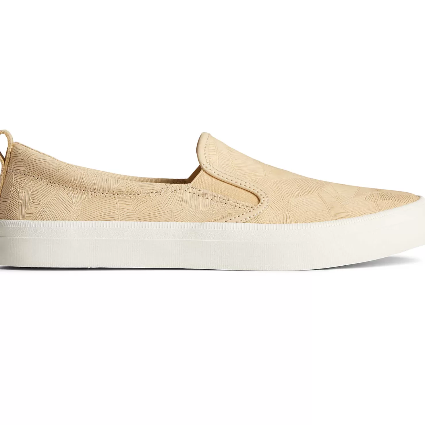 Sale | Sneakers | Sperry Women's Crest Leather Palm Embossed Slip On Sneaker Chamomile