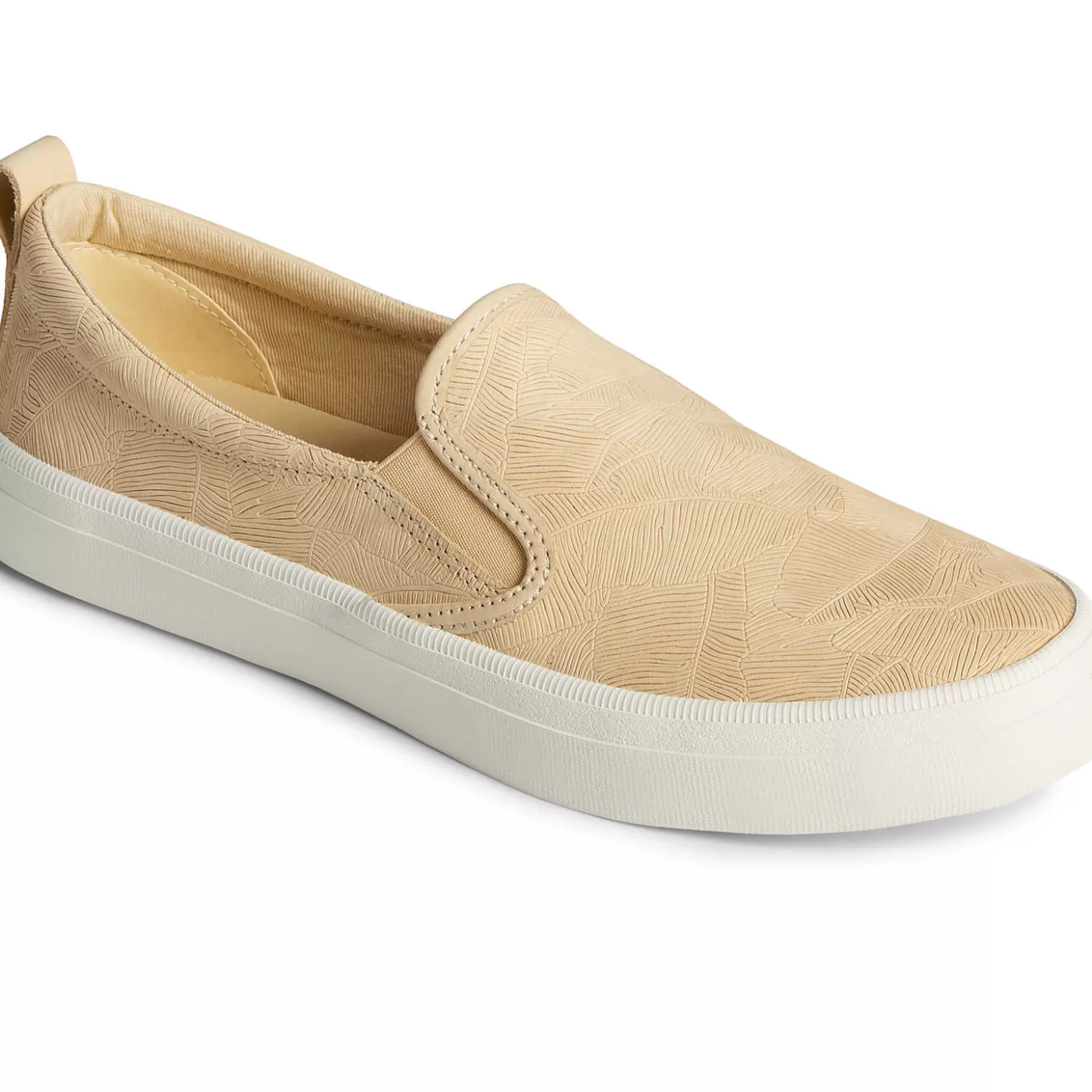 Sale | Sneakers | Sperry Women's Crest Leather Palm Embossed Slip On Sneaker Chamomile