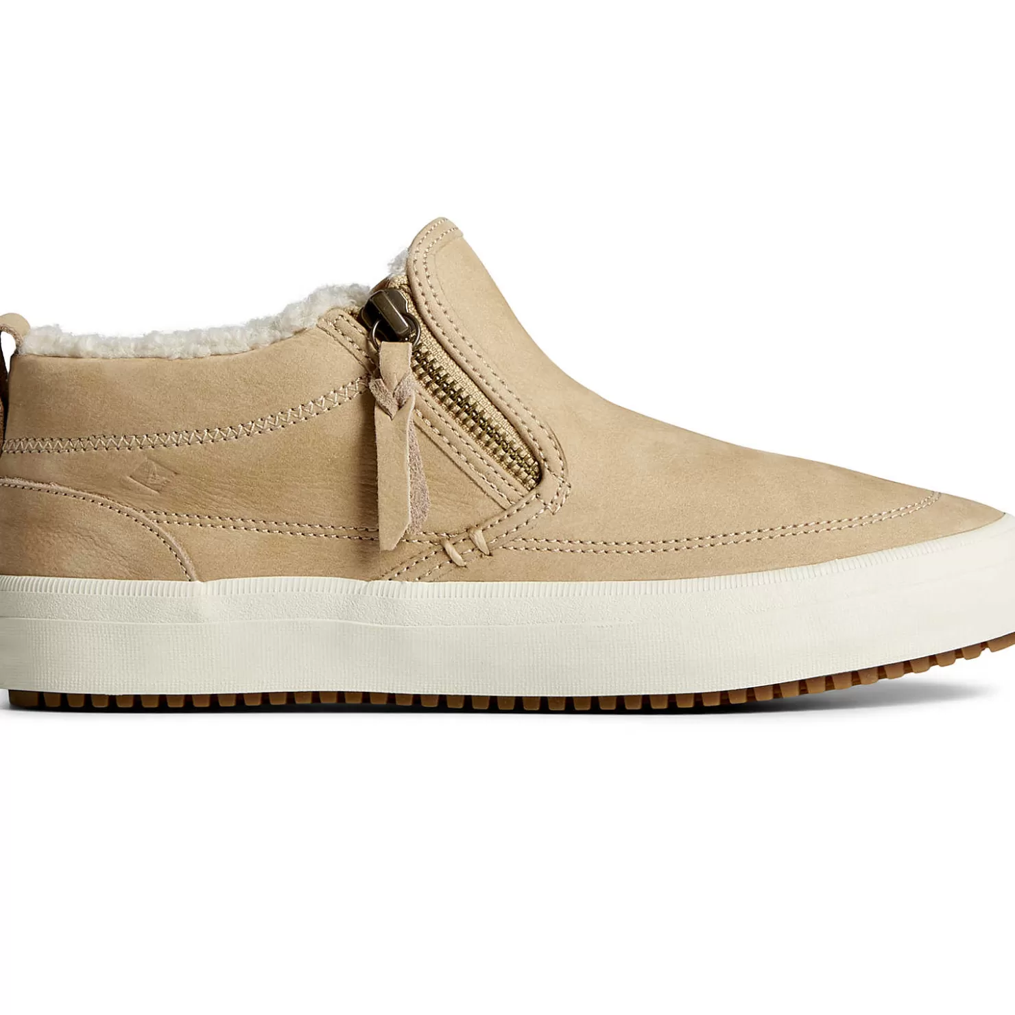 Sale | Sneakers | Sperry Women's Crest Side Zip Cozy Sneaker Khaki