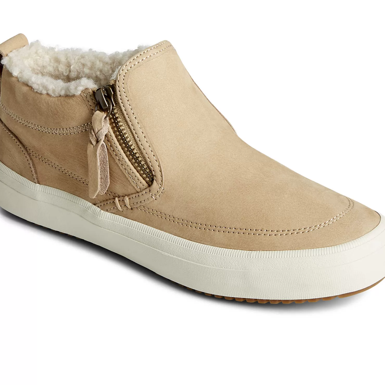 Sale | Sneakers | Sperry Women's Crest Side Zip Cozy Sneaker Khaki