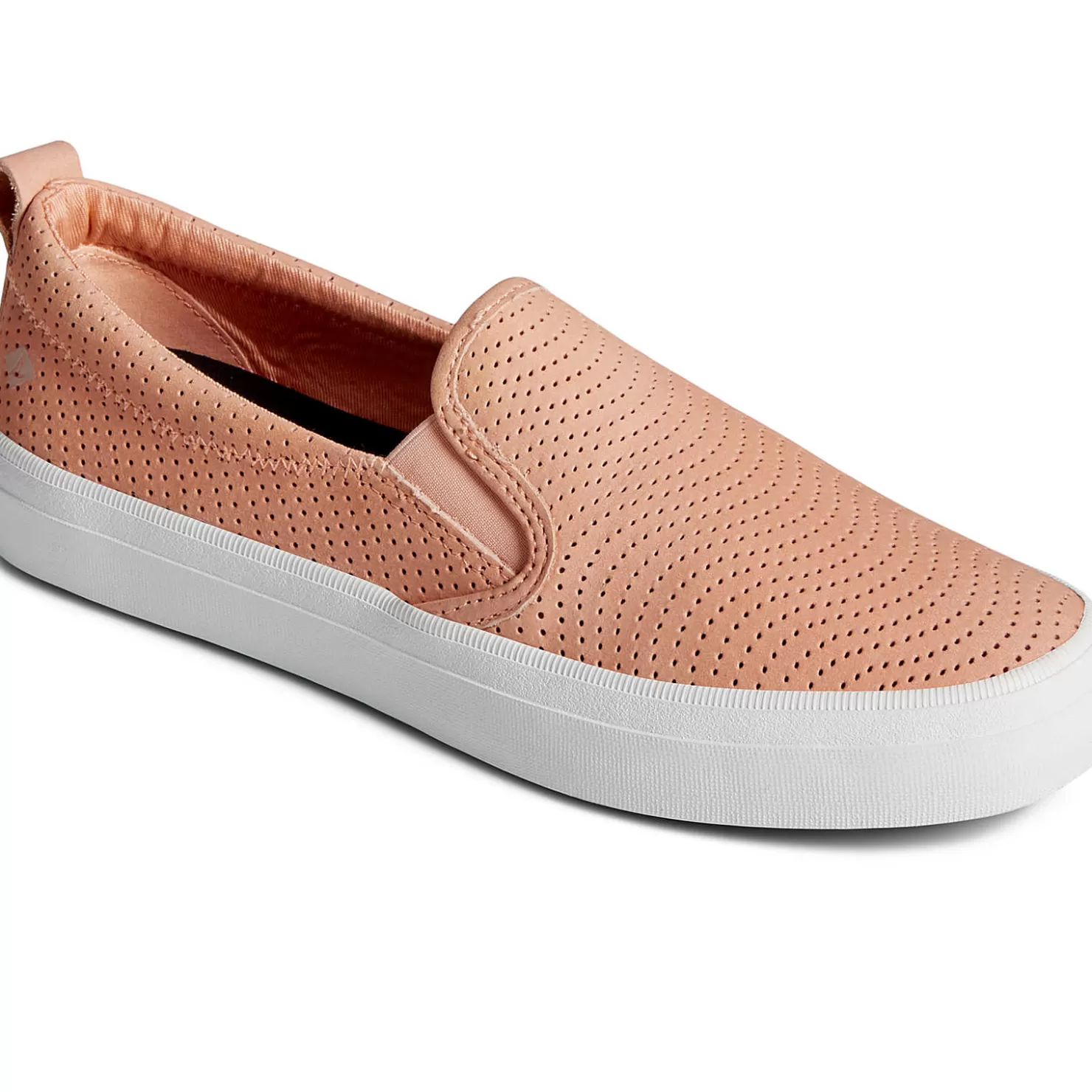 Sale | Sneakers | Sperry Women's Crest Twin Gore Leather Wave Perforated Sneaker Peach