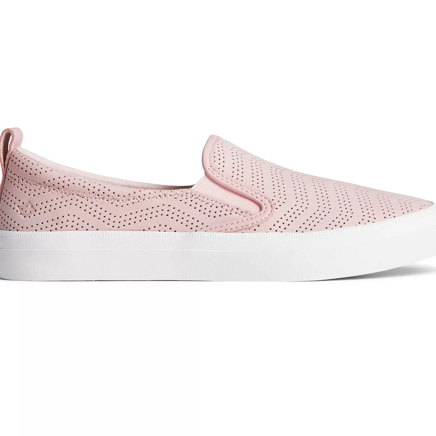 Sale | Sneakers | Sperry Women's Crest Twin Gore Perforated Leather Slip On Sneaker Blush