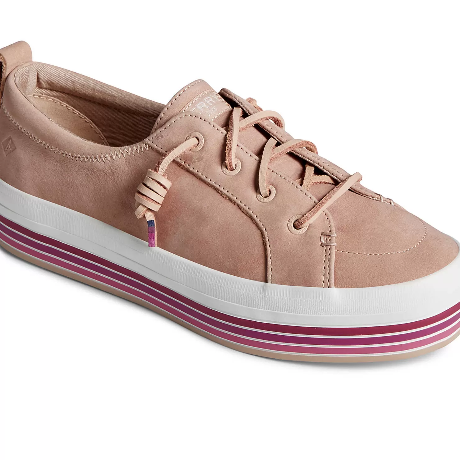 Sale | Sneakers | Sperry Women's Crest Vibe Platform Stripe Sneaker Pink