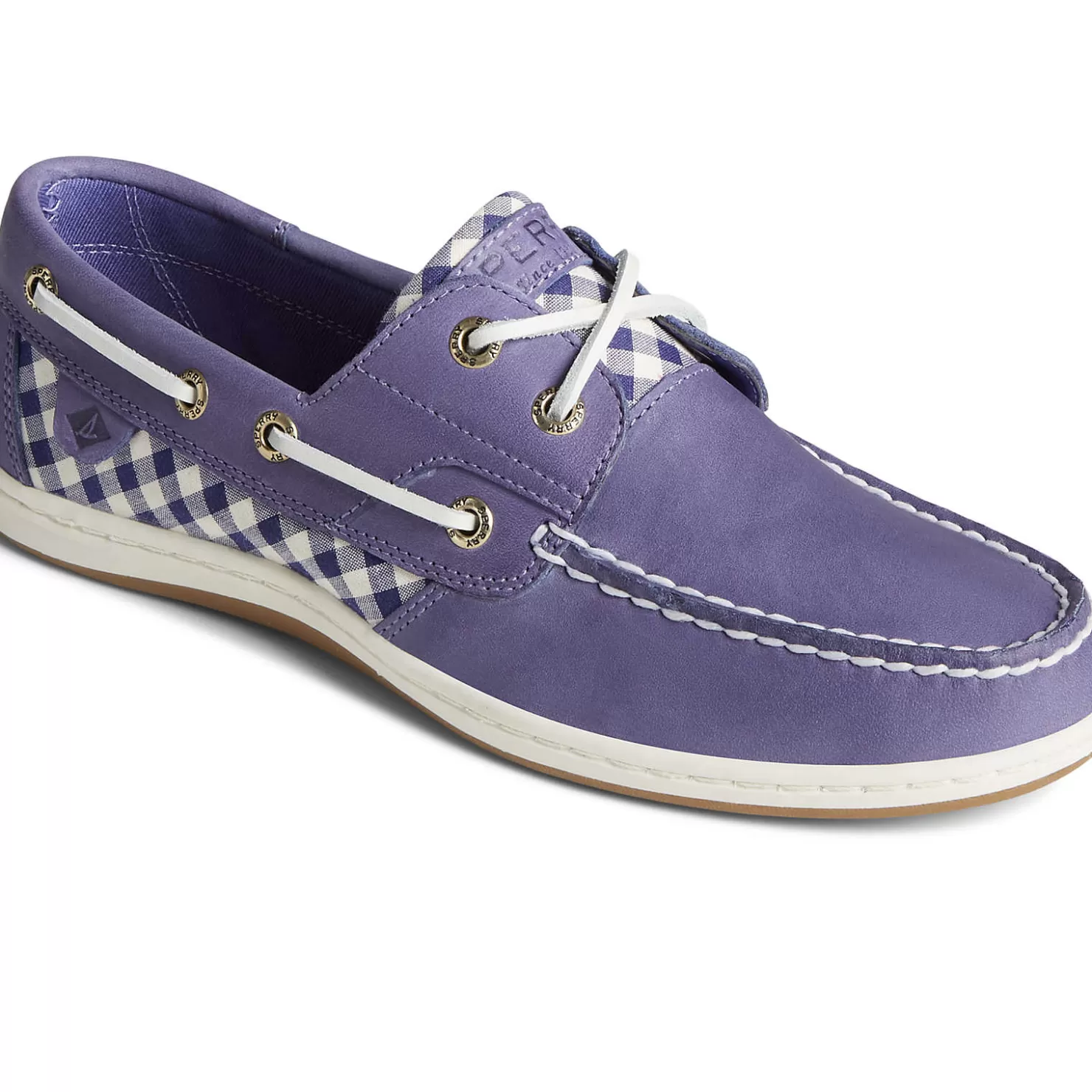 Sale | Boat Shoes | Sperry Women's Koifish Gingham Boat Shoe Purple