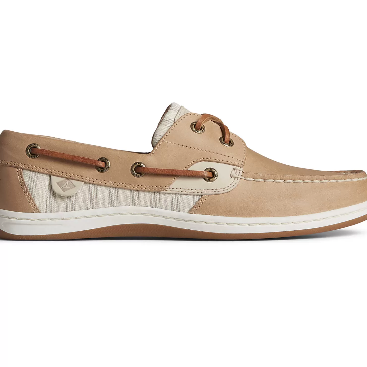 Sale | Boat Shoes | Sperry Women's Koifish Stripe Boat Shoe Tan