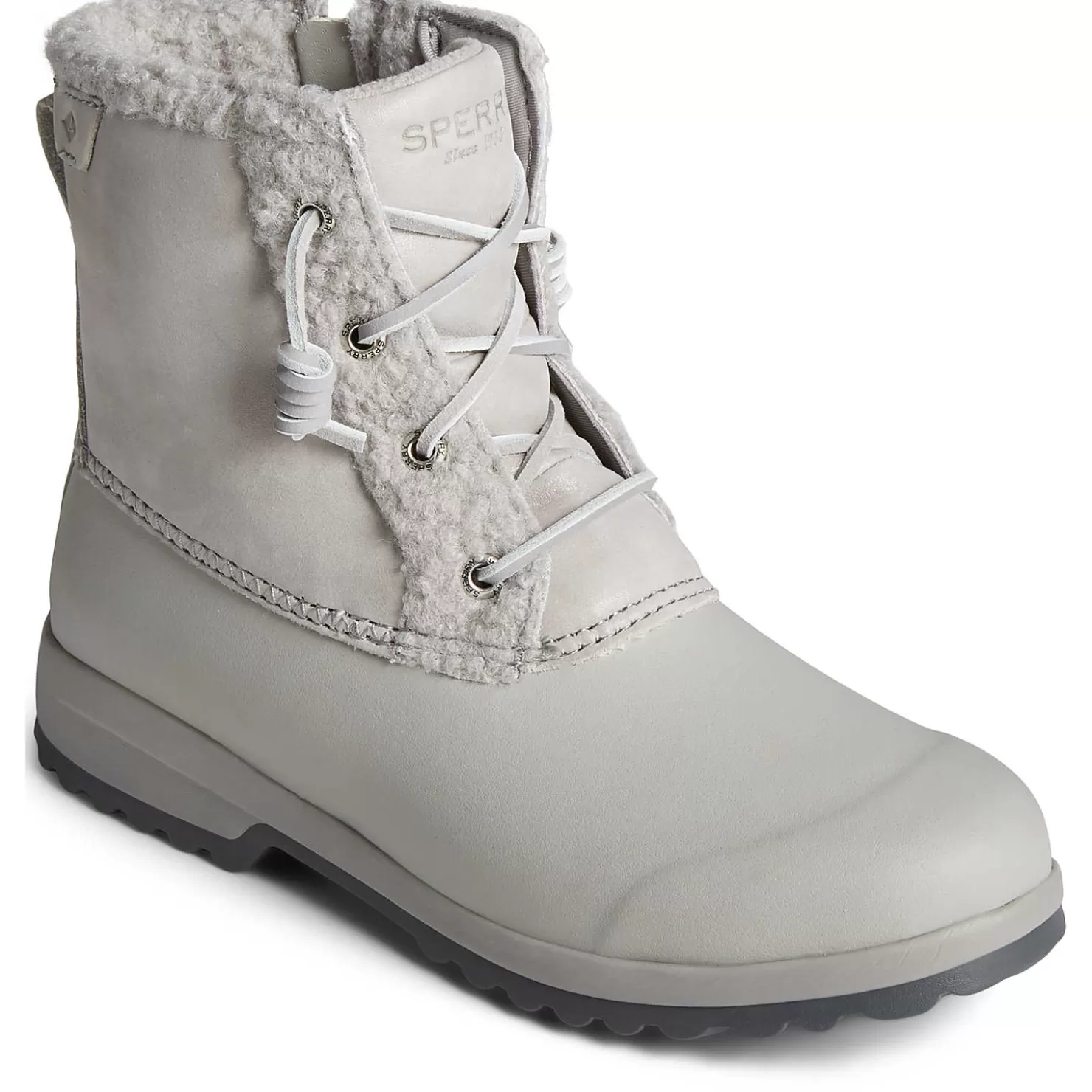 Sale | Boots | Sperry Women's Maritime Repel Teddy Trim Snow Boot Grey