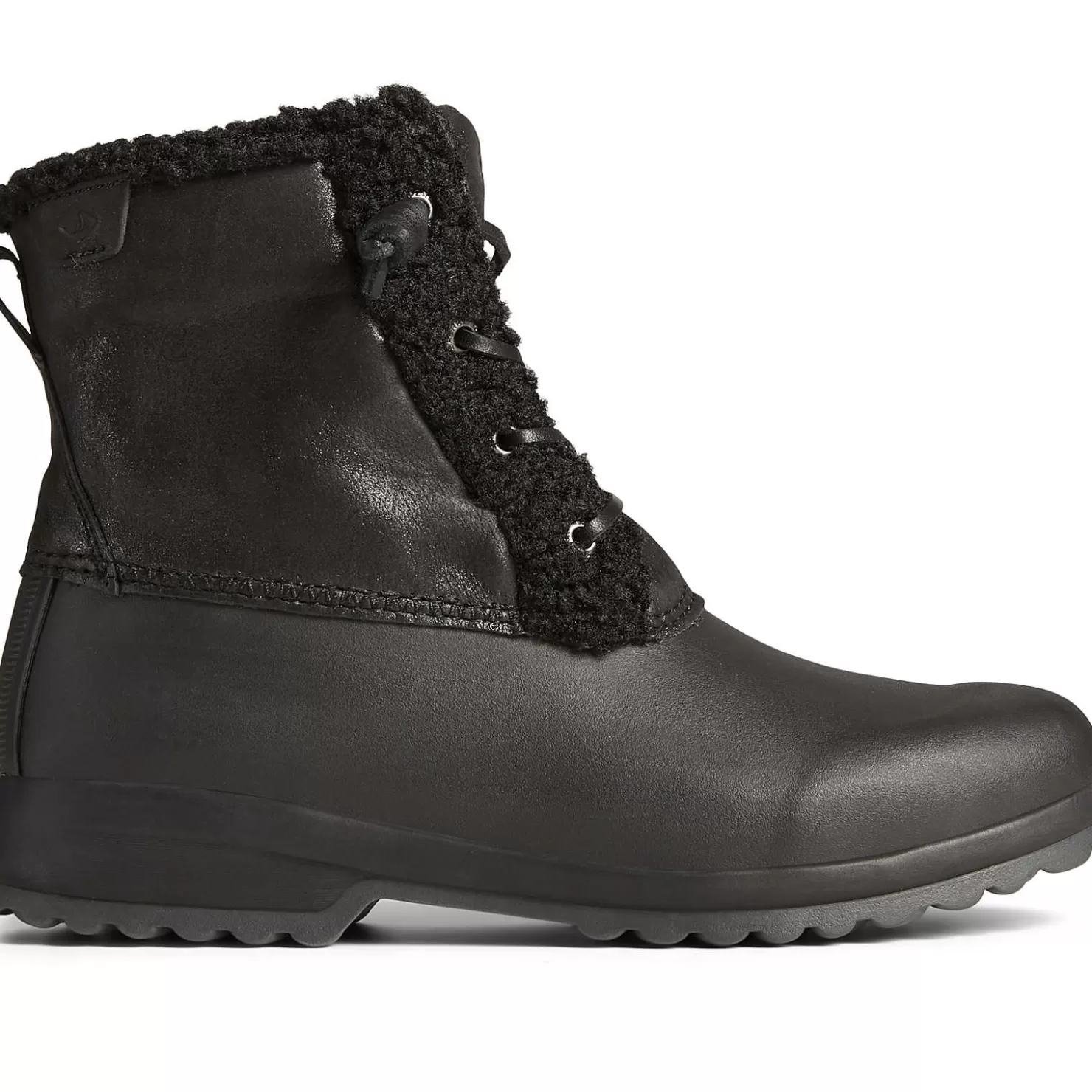 Sale | Boots | Sperry Women's Maritime Repel Teddy Trim Snow Boot Black