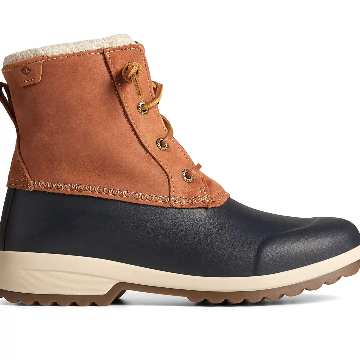 Sale | Rain & Duck Boots | Sperry Women's Maritime Repel Thinsulate™ Waterproof Snow Boot Tan/Navy