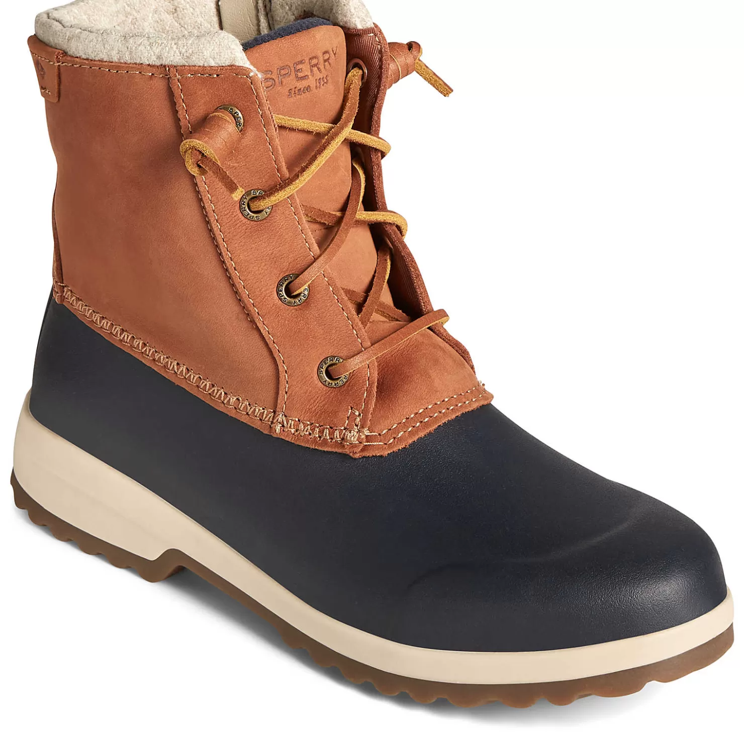 Sale | Rain & Duck Boots | Sperry Women's Maritime Repel Thinsulate™ Waterproof Snow Boot Tan/Navy