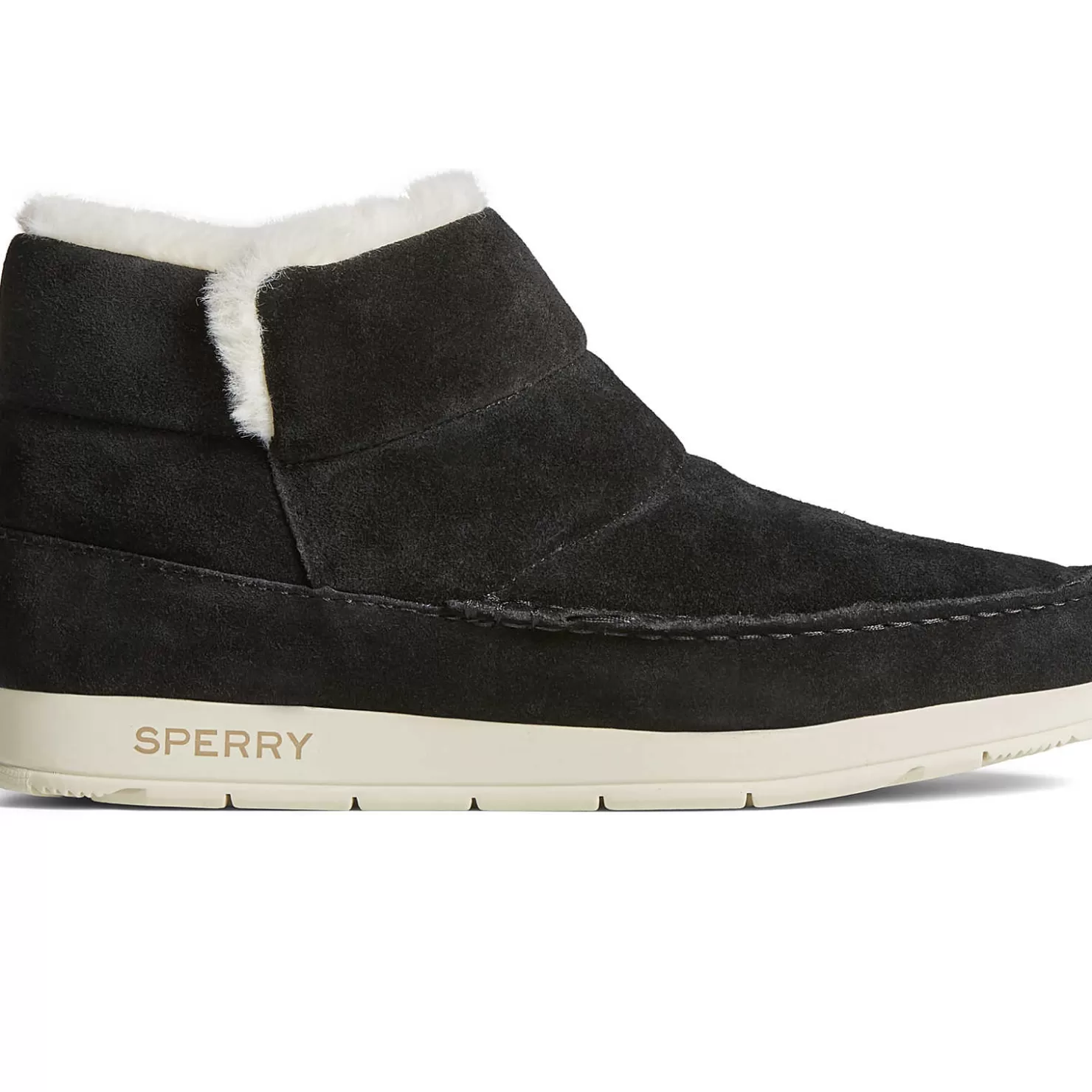 Sale | Boots | Sperry Women's Moc-Sider Suede Bootie Black