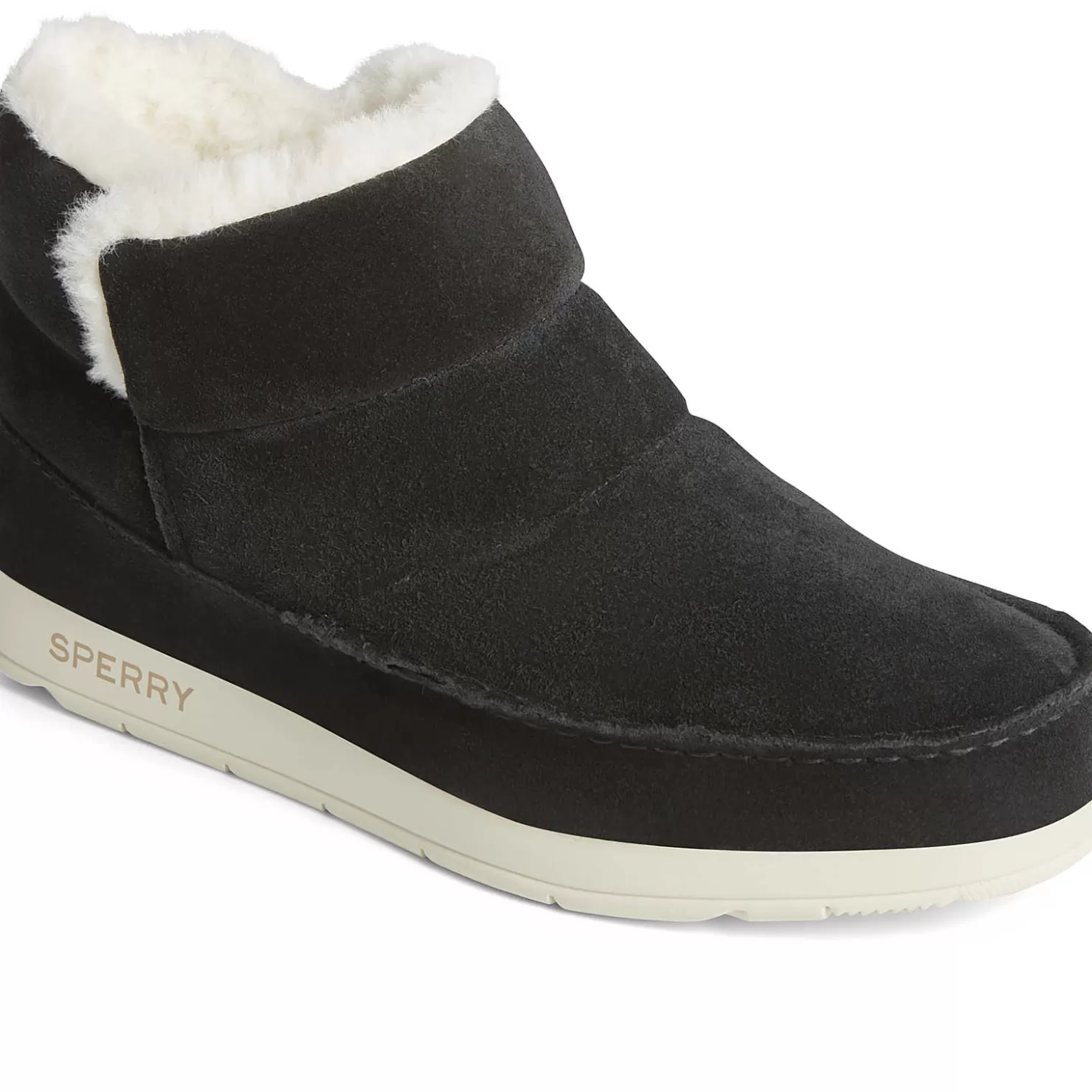 Sale | Boots | Sperry Women's Moc-Sider Suede Bootie Black