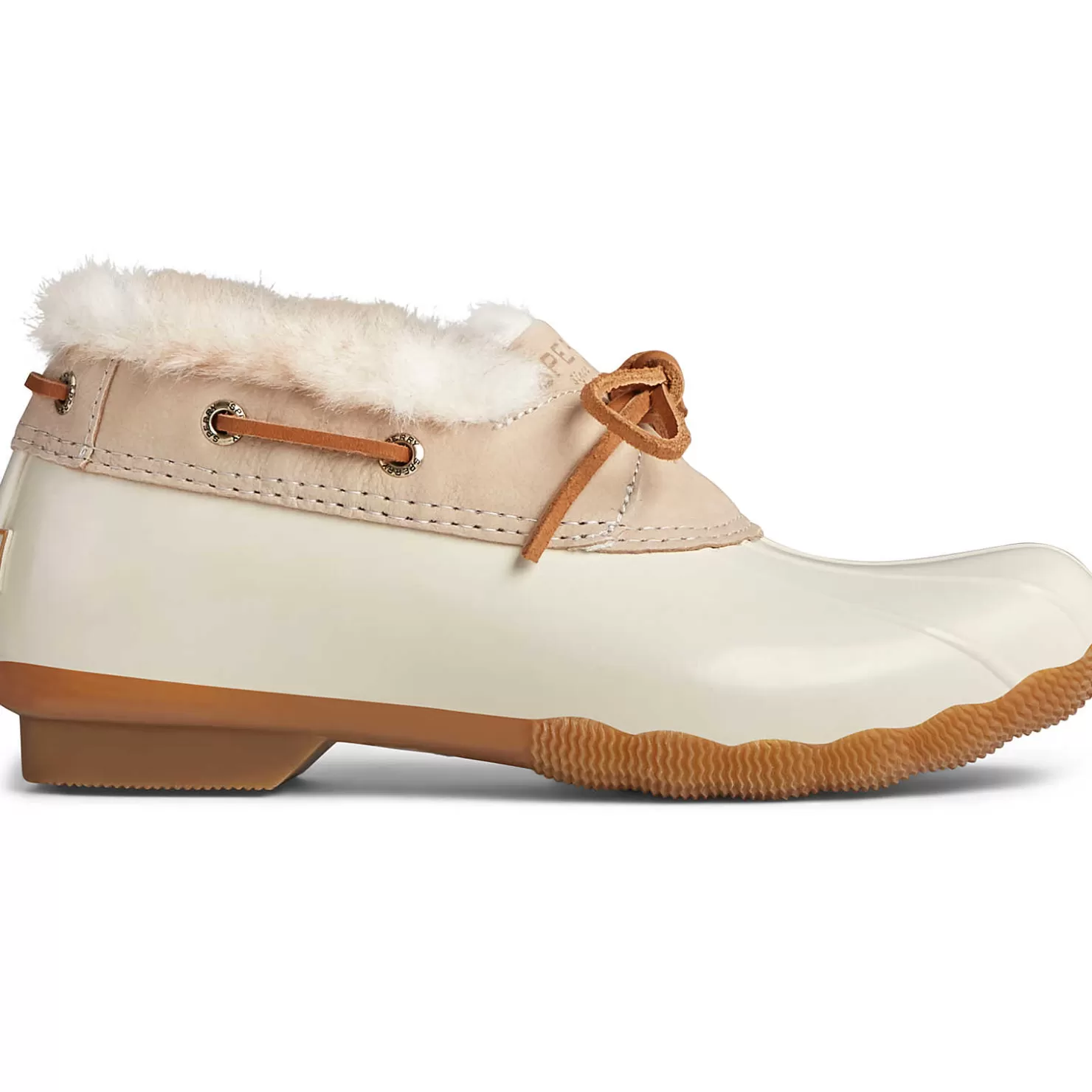 Saltwater Duck Boot | Sale | Sperry Women's Saltwater 1-Eye Cozy Duck Boot Ivory