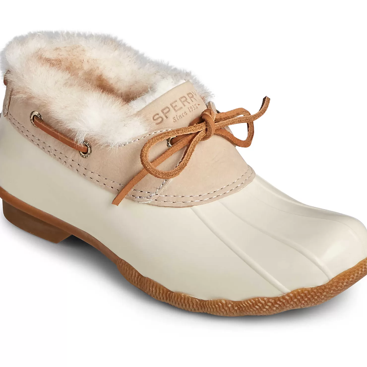 Saltwater Duck Boot | Sale | Sperry Women's Saltwater 1-Eye Cozy Duck Boot Ivory