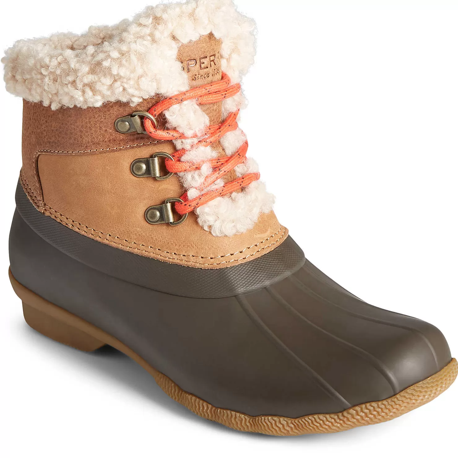 Saltwater Duck Boot | Sale | Sperry Women's Saltwater Alpine Leather Duck Boot Tan/Brown