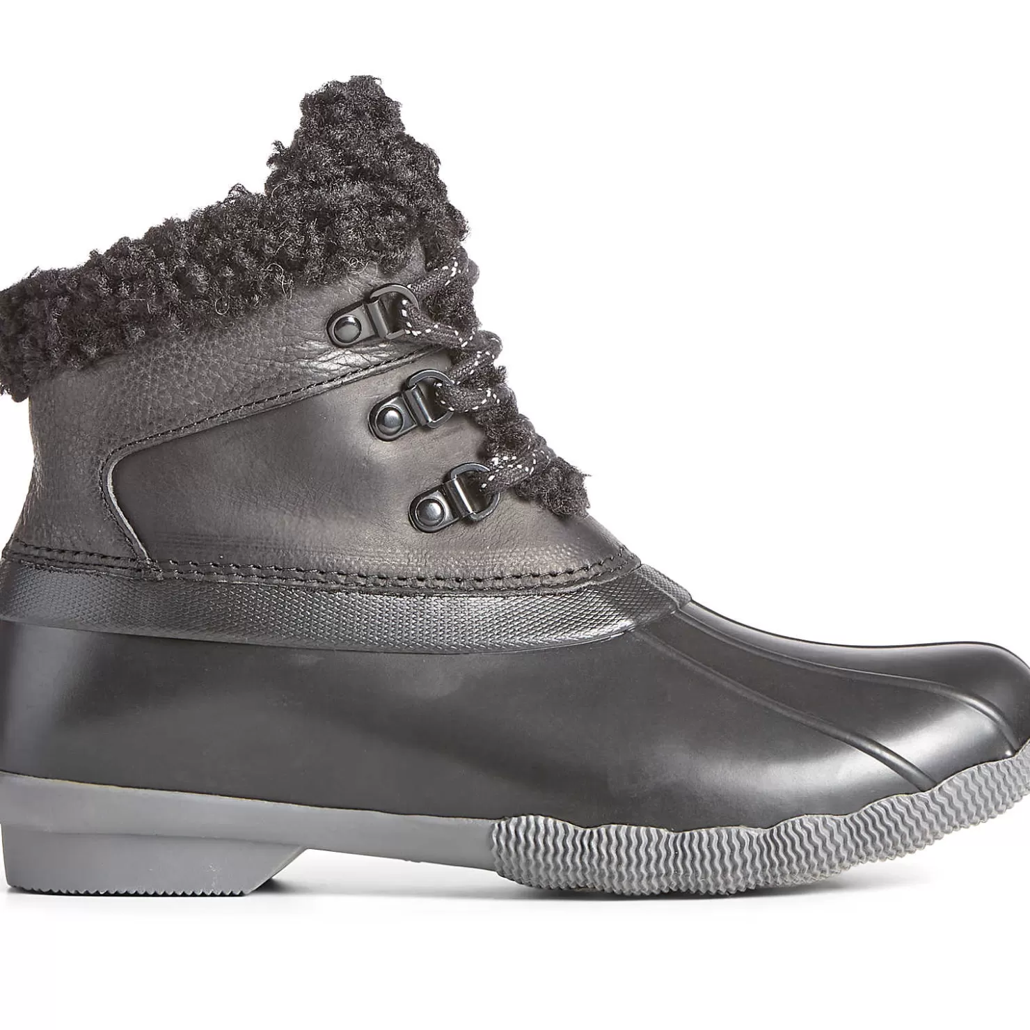 Saltwater Duck Boot | Sale | Sperry Women's Saltwater Alpine Leather Duck Boot Black