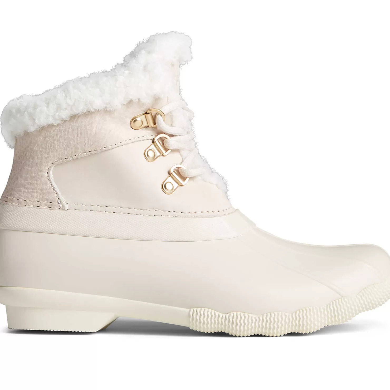 Saltwater Duck Boot | Sale | Sperry Women's Saltwater Alpine Leather Duck Boot Ivory